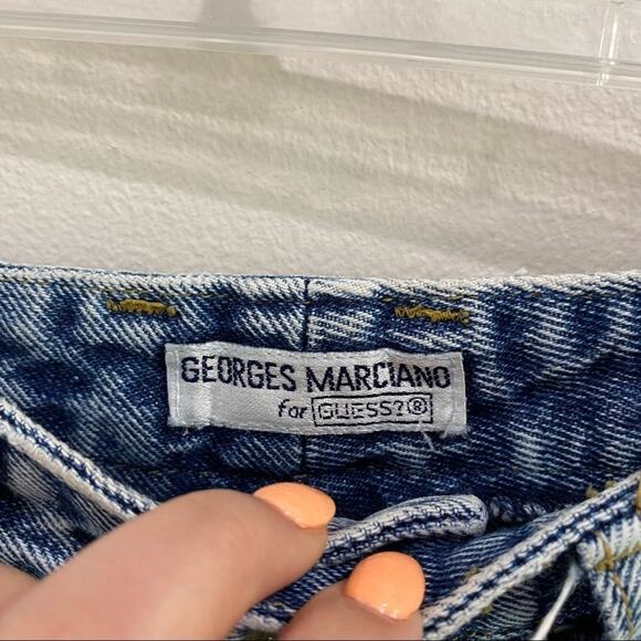 Rare George’s Marciano for Guess  Vintage Silm Mom Jeans Side Zipper - Picture 3 of 16